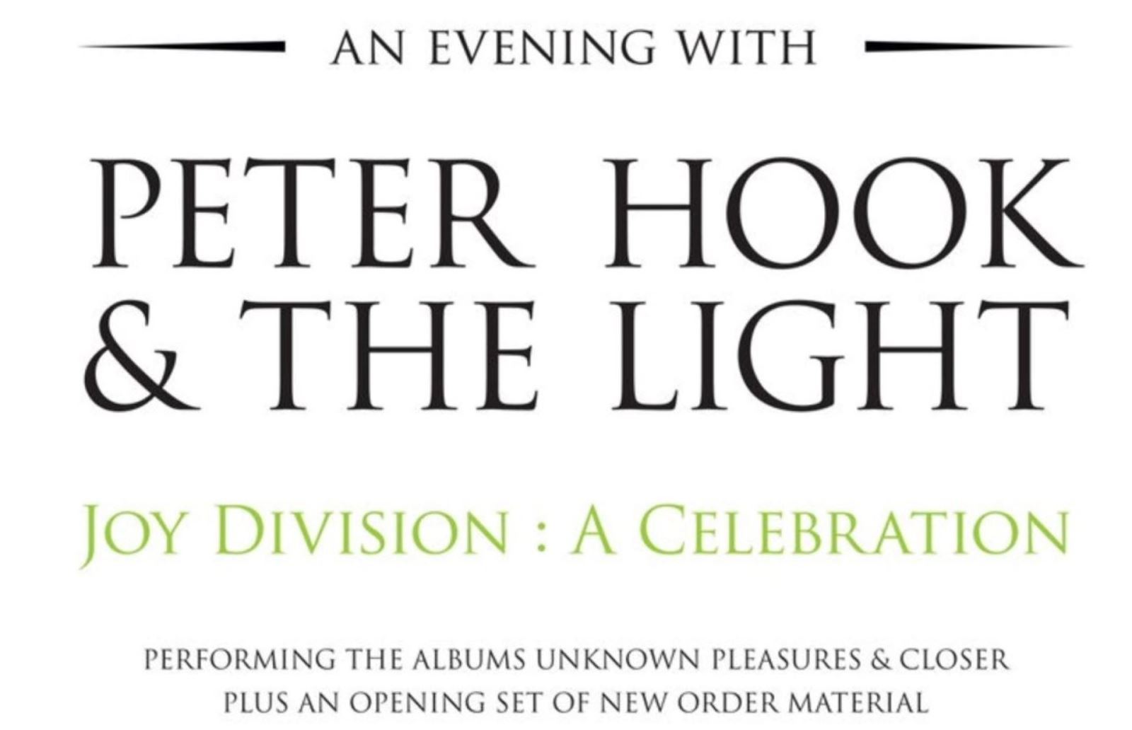 Peter Hook and the light
