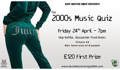 Event poster for the 2000s Music Quiz at Hop Kettle.