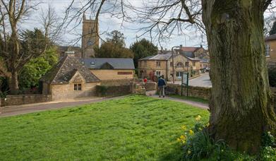 Spring in the Cotswold village of Blockley
