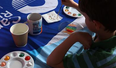 Children enjoying arts and crafts at the museum 