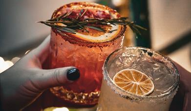 Festive cocktails in Elote.