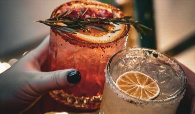 Festive cocktails in Elote.