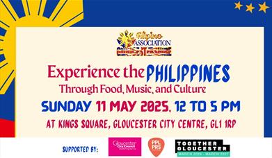 Experience the Philippines through food music and culture  invite on Sunday 11 May 2025, 12 to 5 pm at Kings Square