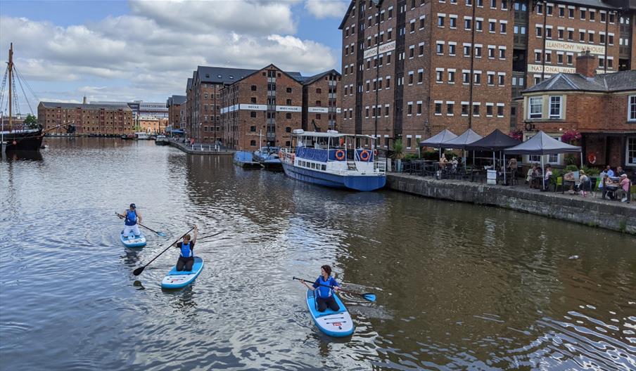 Paddling in the Gloucester Docks