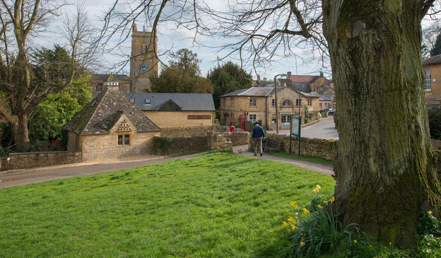 Spring in the Cotswold village of Blockley