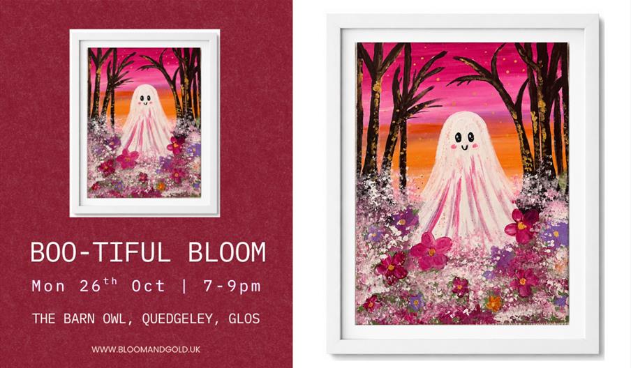 Boo-tiful Bloom Painting, Bloom & Gold