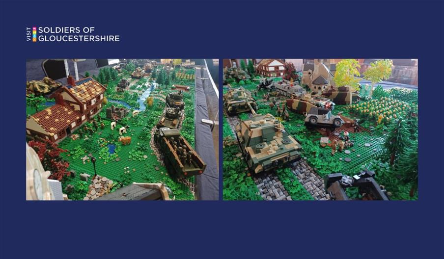 image of COBI block diorama by Nick Bainton depicting a WW2 scene.