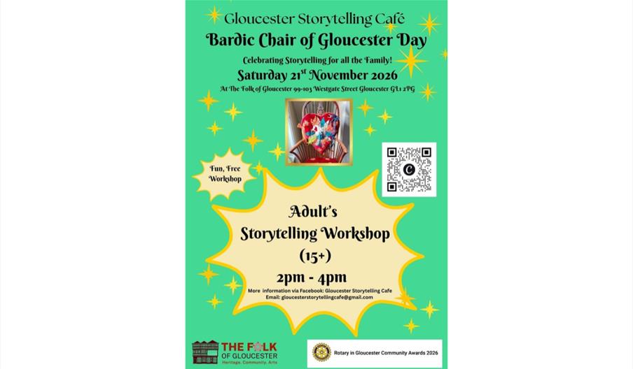 Adult's Storytelling Workshop Afternoon- Bardic Chair of Gloucester Day