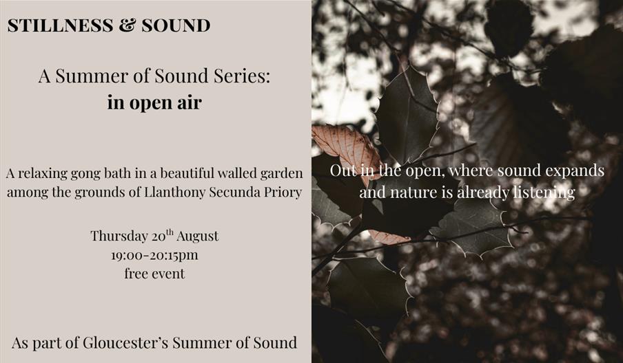Stillness & Sound: in open air - Gong bath