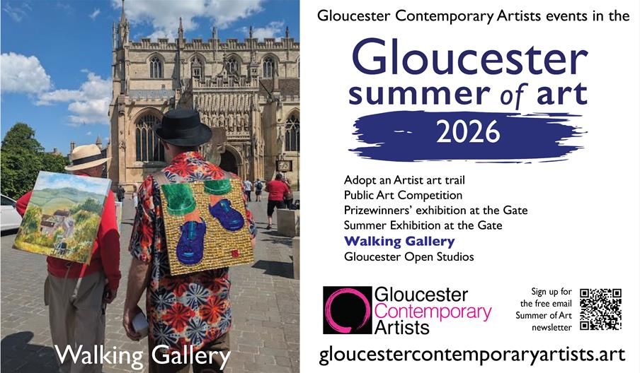 Gloucester artists in a walking gallery