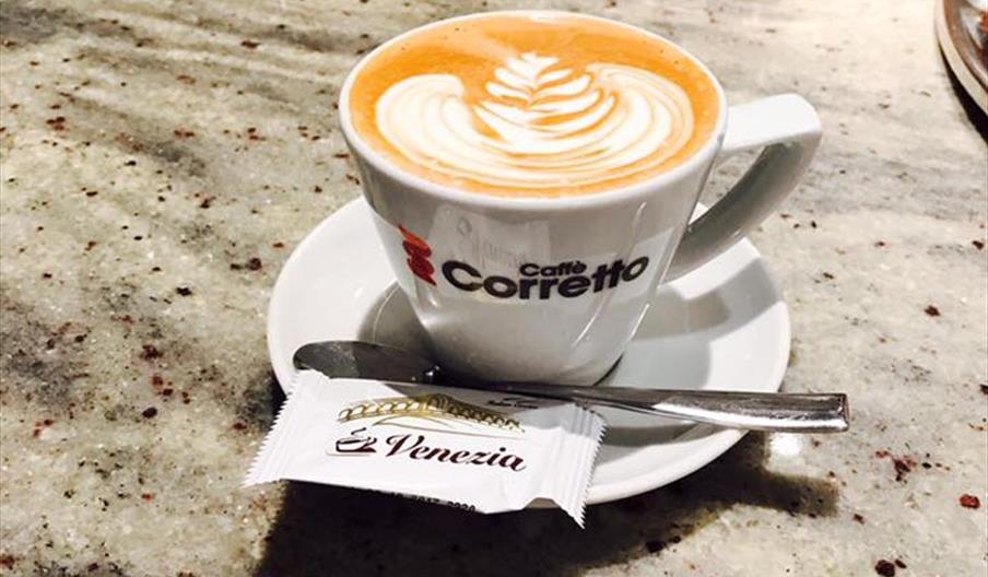 A coffee from Caffe Corretto