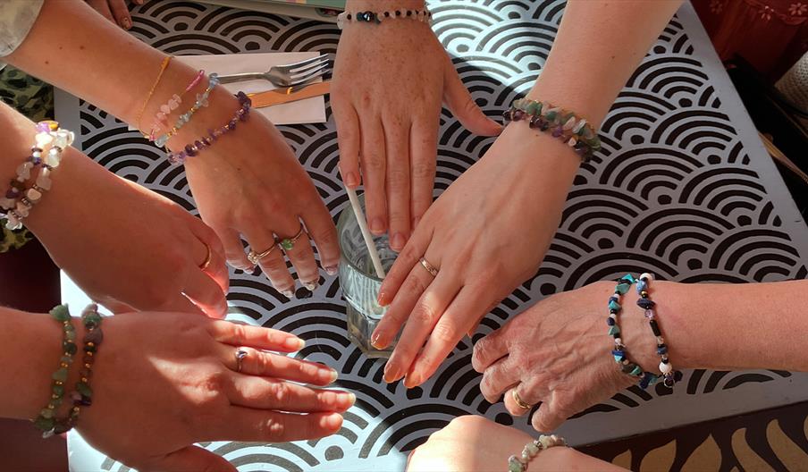 Crystal Bracelet Workshop at Roots and Seeds at the Food Dock