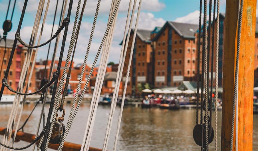 A view of the main basin in Gloucester Docks