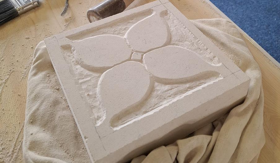 Tile Relief Carving in Portland Limestone