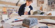 Stonemason in the Workshop