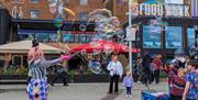 Bubbleologist at Gloucester Food Dock.