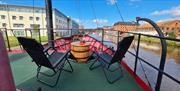 Sun-deck overlooking Gloucester Docks