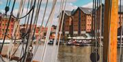 A view of the main basin in Gloucester Docks