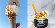 Wholly Gelato cone and tub.
