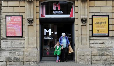 Two generations visiting the Museum of Gloucester to take part in the bug hunt