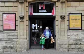 Two generations visiting the Museum of Gloucester to take part in the bug hunt