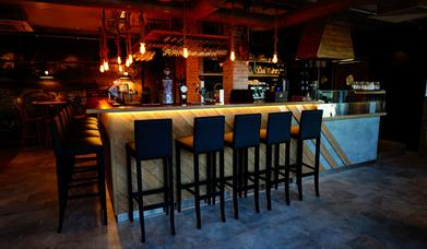 The bar area inside Spago