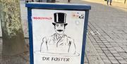 Dr Foster painted on a fuse box