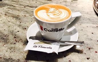 A coffee from Caffe Corretto