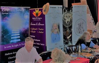 Exhibitors at the Mind Body Spirit Show